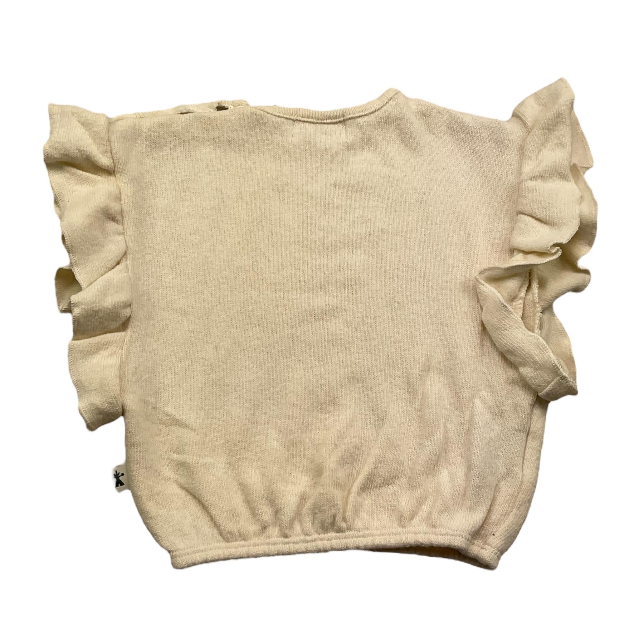 PETIT INDI maglia smanicata tinta unita Panna per Neonata AW24BK4807 PANNA PETIT INDI 