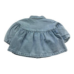 Moschino Camicia In Denim Tinta Unita con Logo per Neonata MDS02K AZZURRO MOSCHINO 