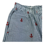 Saint Barth Pantalone Modello Palazzo Fantasia A Righe per Bambina PATRICIAJR BIANCO/BLU SAINT BARTH 