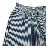 Saint Barth Pantalone Modello Palazzo Fantasia A Righe per Bambina PATRICIAJR BIANCO/BLU SAINT BARTH 