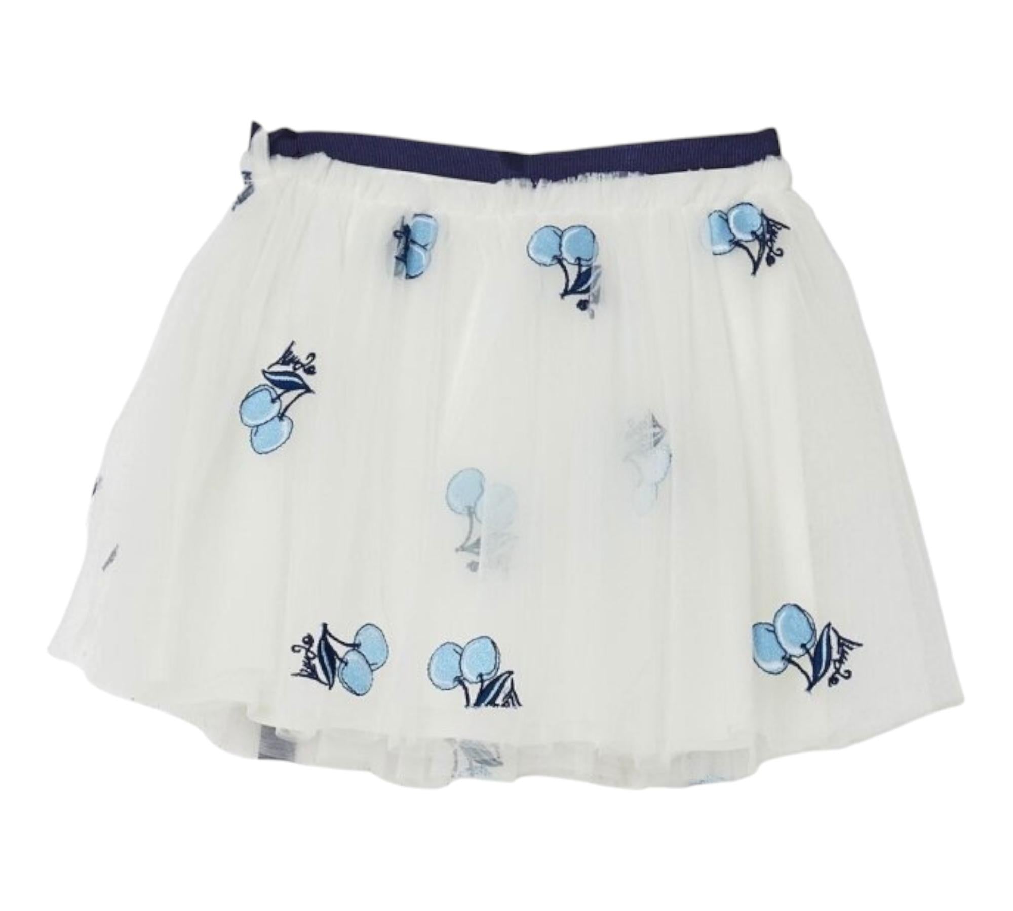 Liu Jo Gonna Tinta Unita In Tulle con Ricami per Bambina KA5043 BIANCO LIU JO 