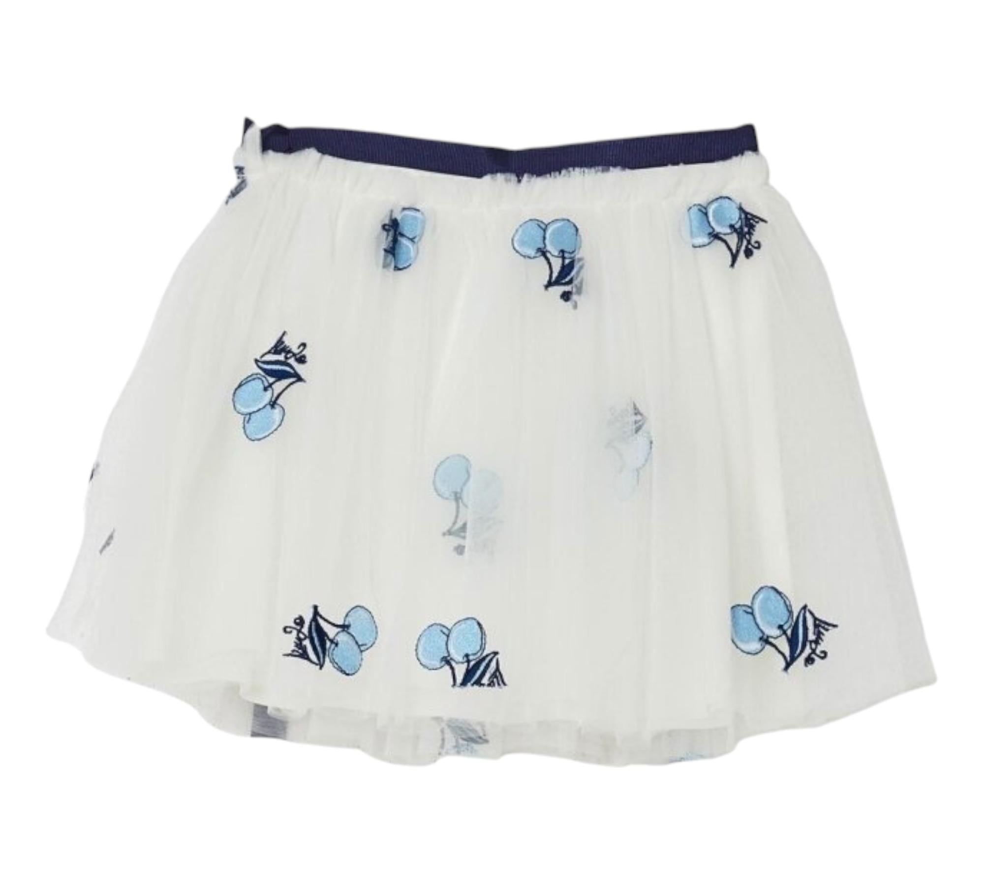 Liu Jo Gonna Tinta Unita In Tulle con Ricami per Bambina KA5043 BIANCO LIU JO 