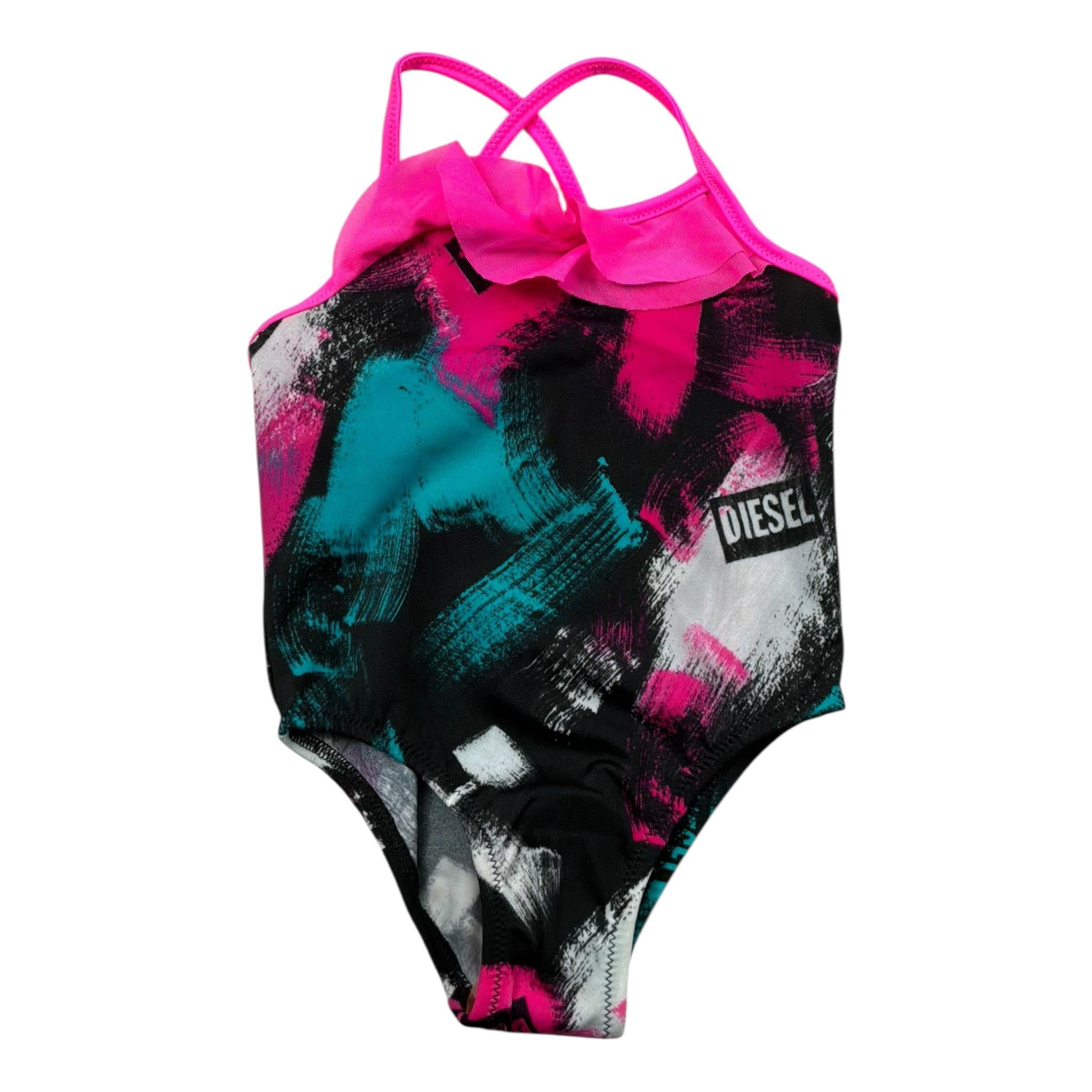 Diesel Costume Intero Tinta Unita con Balze per Neonata K00206 NERO DIESEL 