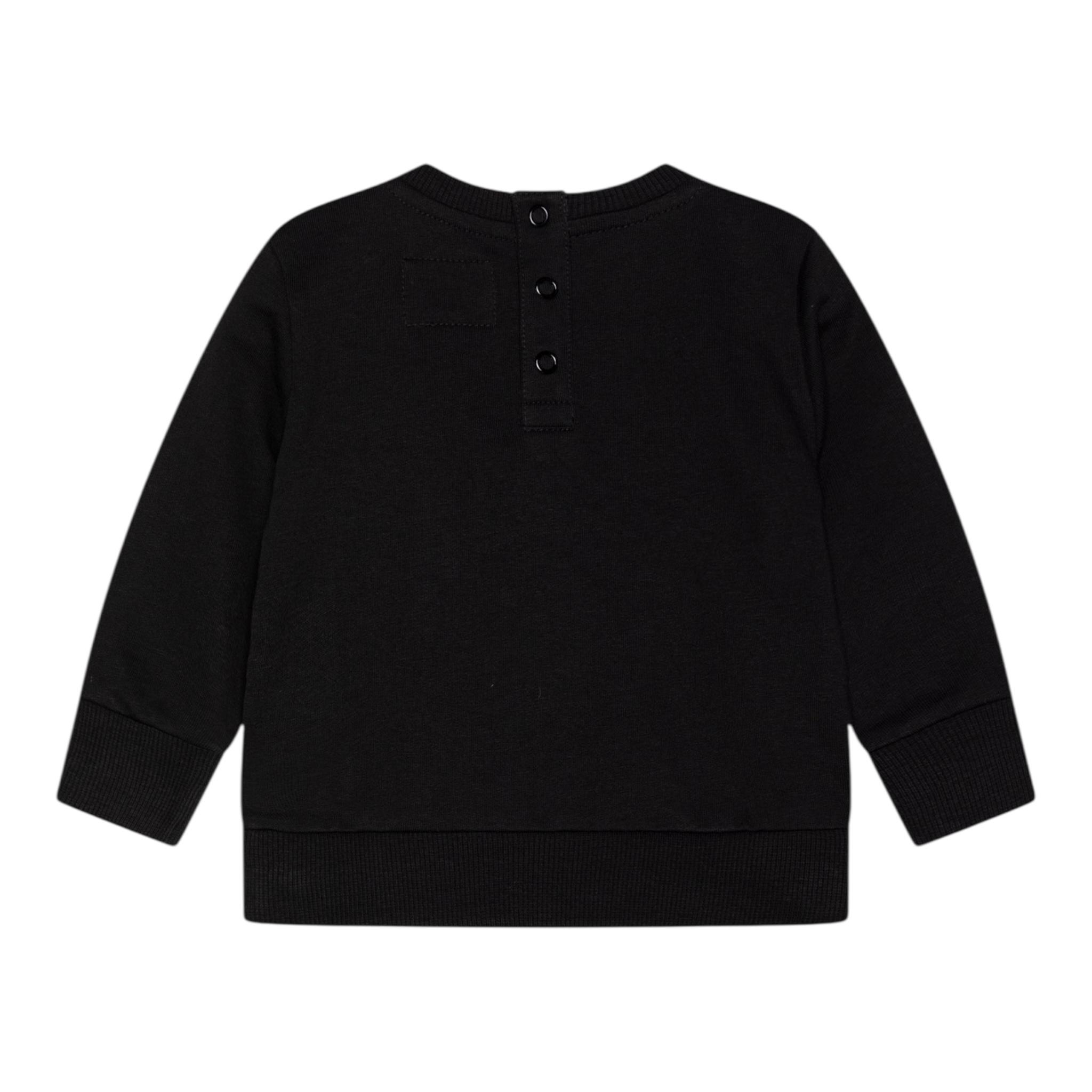 GUESS felpa girocollo tinta unita con stampa Nero per Bambino N4YQ04KA6R4X NERO GUESS 