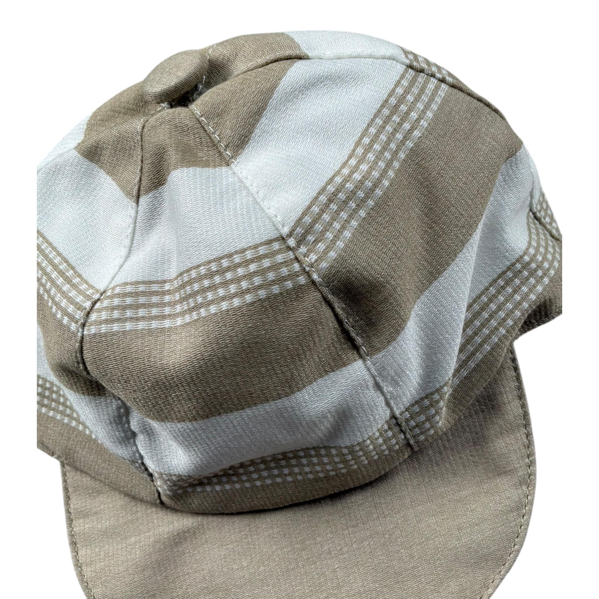 Marlu' Cappello Tinta Unita con Fantasia A Righe per Neonato ER412BK BEIGE MARLU' 