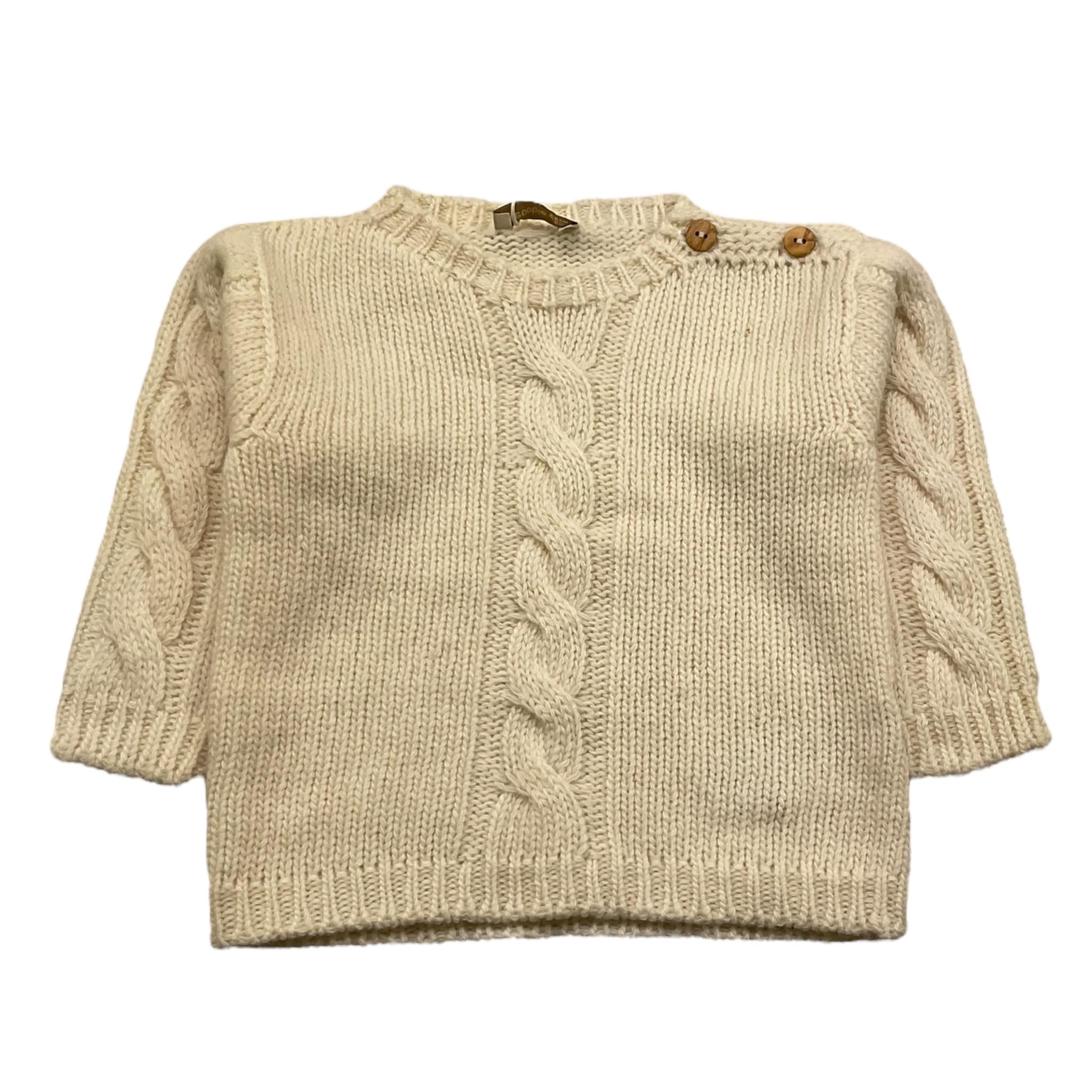 WEDOBLE maglia girocollo tinta unita con ricami Panna per Neonato I2404301 PANNA WEDOBLE 