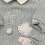 LALALU' tutina tinta unita con stampa Azzurro per Neonato TCL1N AZZURRO LALALU' 