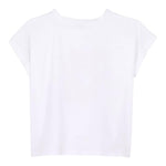 Dkny T-Shirt Girocollo Tinta Unita con Stampa per Bambina D62309 BIANCO DKNY 