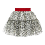 Monnalisa Gonna Tinta Unita con Fantasia Maculata per Bambina 19E706 BEIGE MONNALISA 