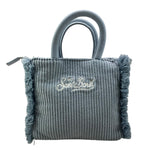 SAINT BARTH borsa tinta unita cn frange Azzurro per Bambina VANITYMINICORDU AZZURRO SAINT BARTH 