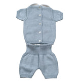 Scaldacuore Completo 2 Pezzi T-Shirt-Culotte per Neonato PS01 AZZURRO SCALDACUORE 