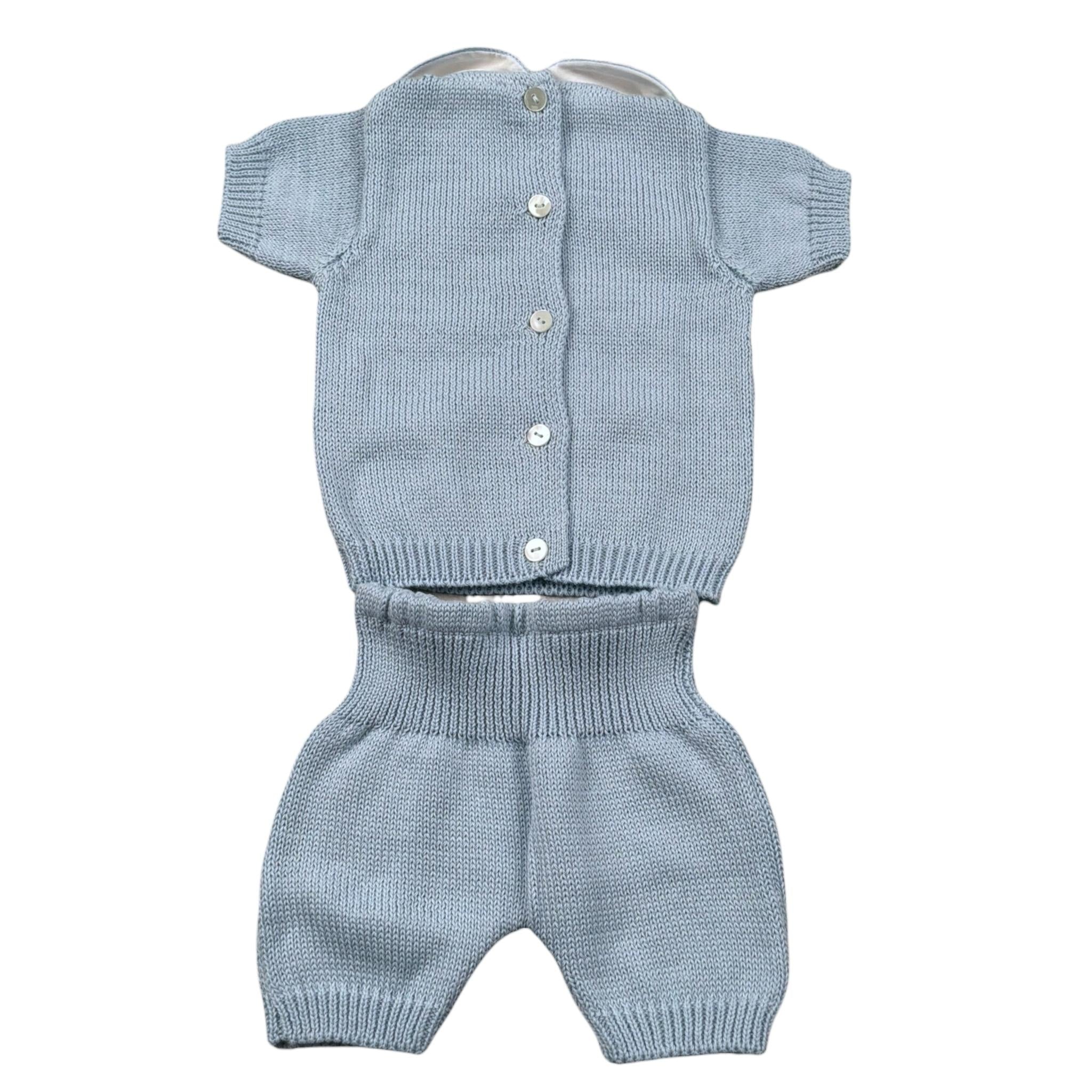 Scaldacuore Completo 2 Pezzi T-Shirt-Culotte per Neonato PS01 AZZURRO SCALDACUORE 