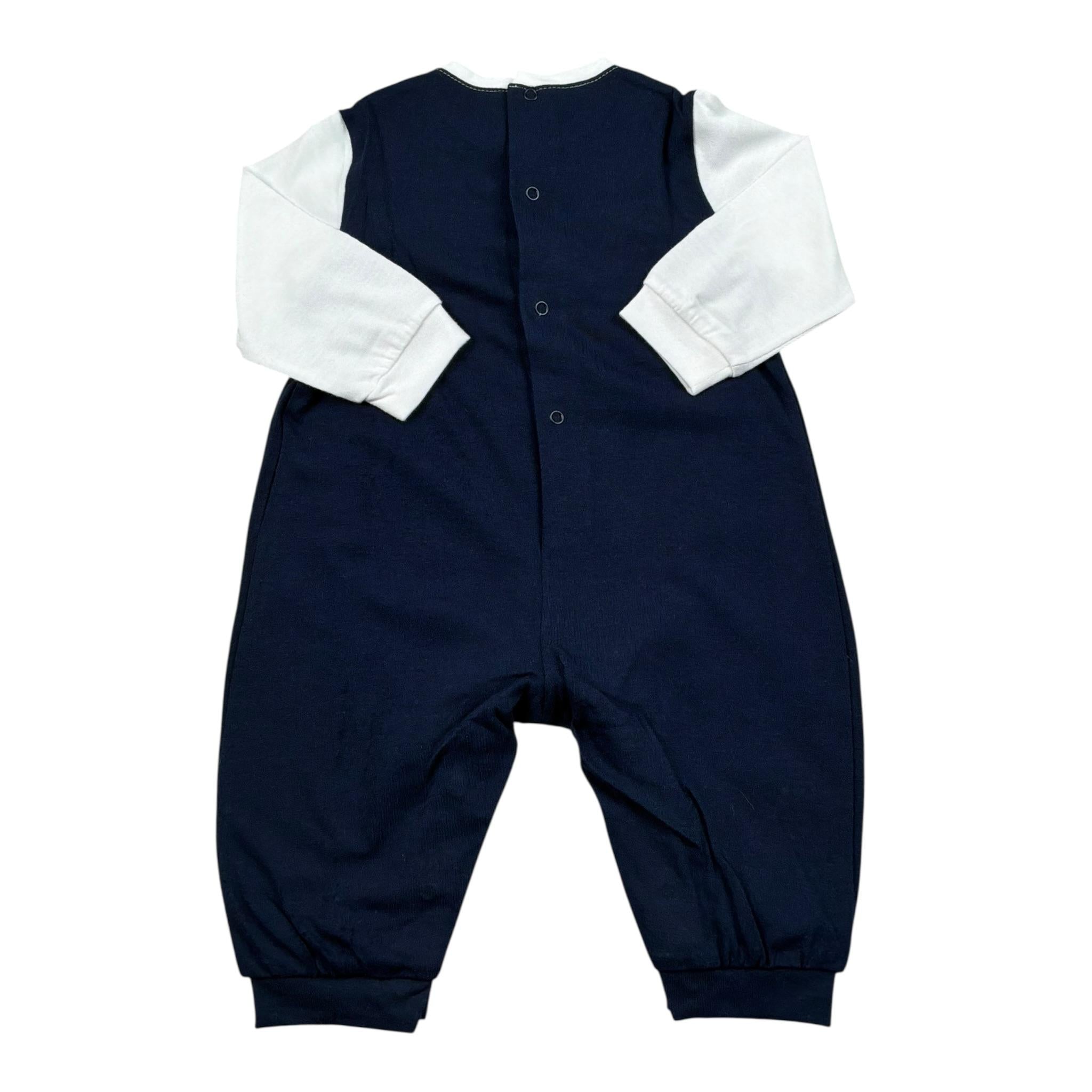 Il Gufo Tutina Bicolore con Fiocchi per Neonata P18TL089M0014 BIANCO/BLU IL GUFO 