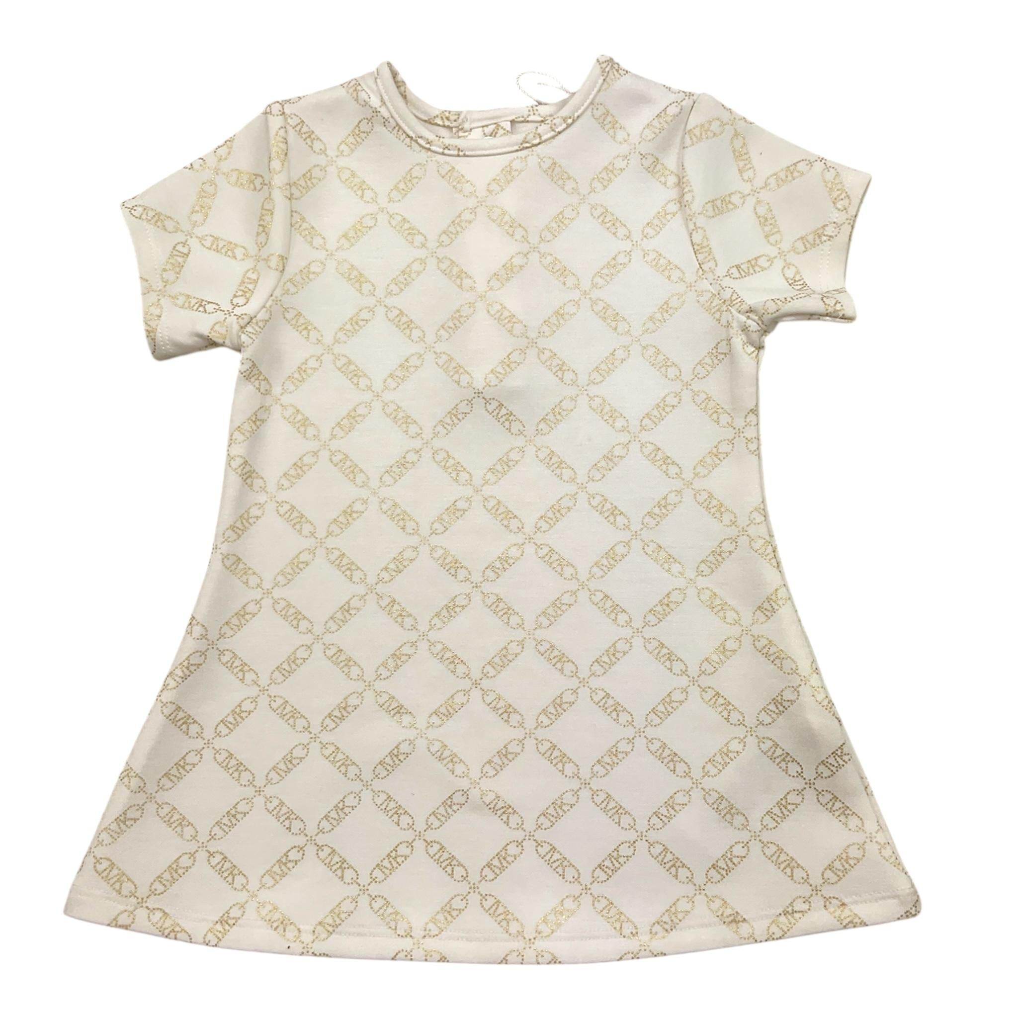 Michael Kors Abito Mezza Manica Girocollo Logato per Neonata R30311 PANNA MICHAEL KORS 