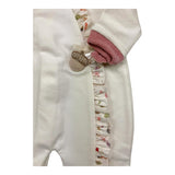 NINNAOH tutina tinta unita con applicazione Panna per Neonata I2492T PANNA NINNAOH 