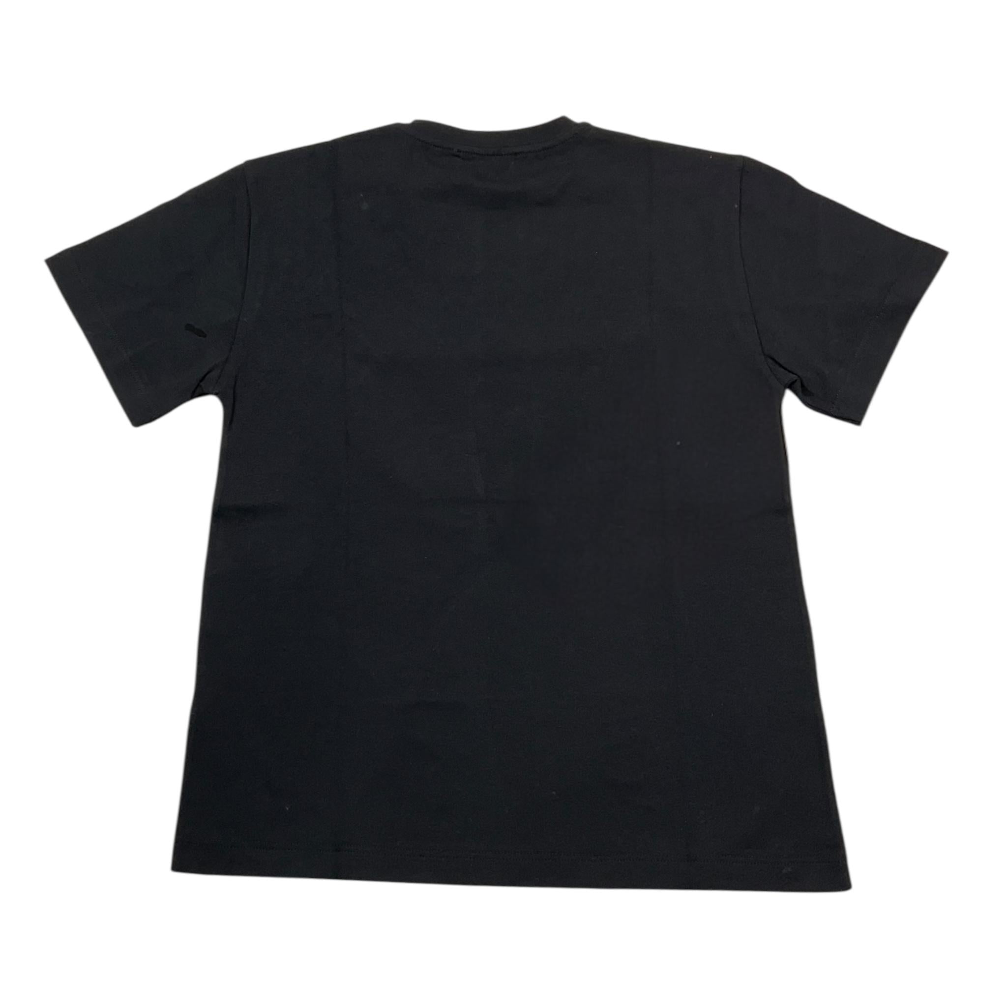 Elisabetta Franchi T-Shirt Girocollo Tinta Unita con Brillantini per Bambina EFTS227 NERO ELISABETTA FRANCHI 