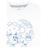 Timberland T-Shirt Girocollo Tinta Unita con Stampe per Neonato T60388 BIANCO TIMBERLAND 