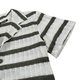 Never Too Camicia tinta unita con Fantasia A Righe Panna per Bambino NT2430N PANNA NEVER TOO 