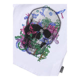 Philipp Plein T-Shirt Girocollo Tinta Unita con Stampa Brillantinata Bianco per Bambino