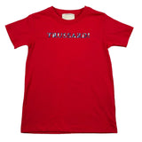 Trussardi T-Shirt Girocollo Tinta Unita con Logo per Bambino TBP26051TS ROSSO TRUSSARDI 