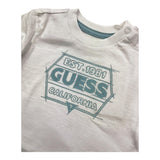 Guess Shirt Girocollo Tinta Unita con Stampa per Bambino N5RI26K8HM4 BIANCO GUESS 