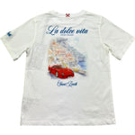Saint Barth T-Shirt Girocollo Tinta Unita con Stampa per Bambino PORTLANDJR BIANCO SAINT BARTH 