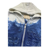 Trussardi Felpa con Zip E Cappuccio Bicolore per Bambino TBP26114FE BIANCO/BLU TRUSSARDI 