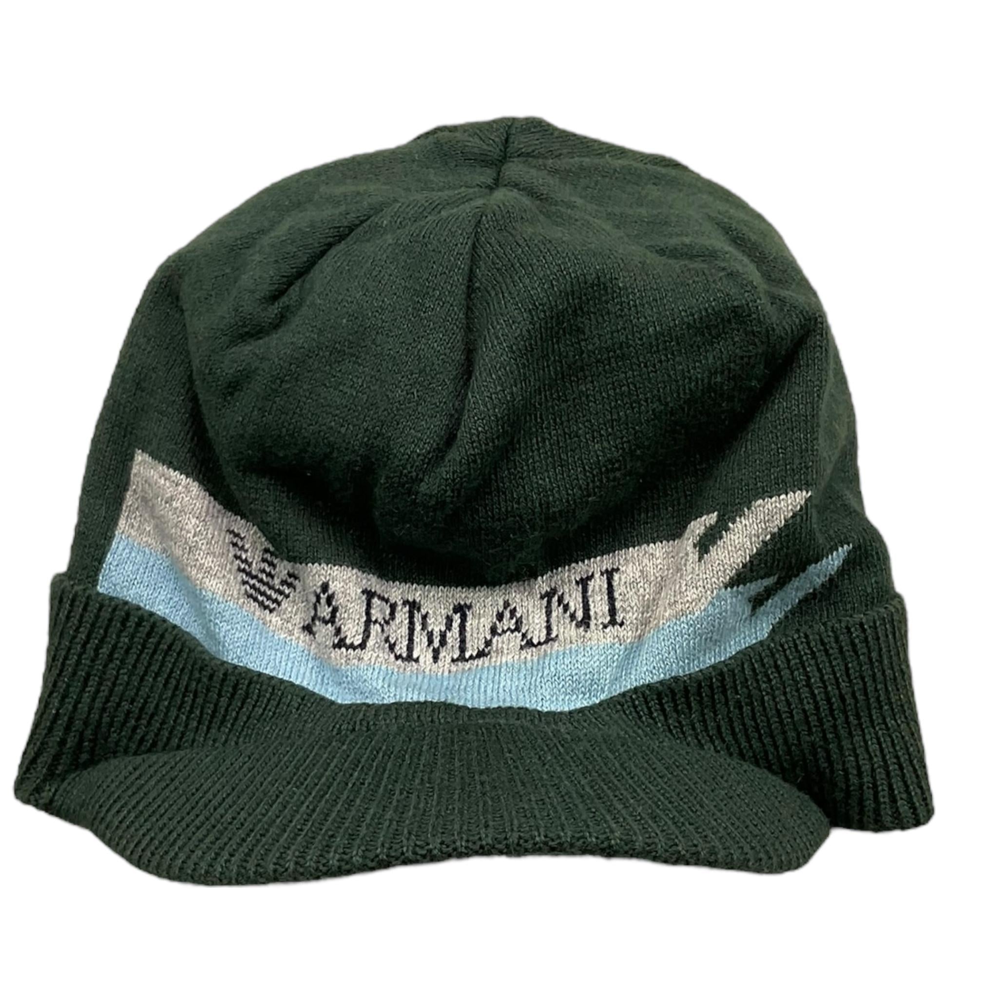 ARMANI cappello tinta unita con logo Verde per Neonato NX463 VERDE ARMANI 