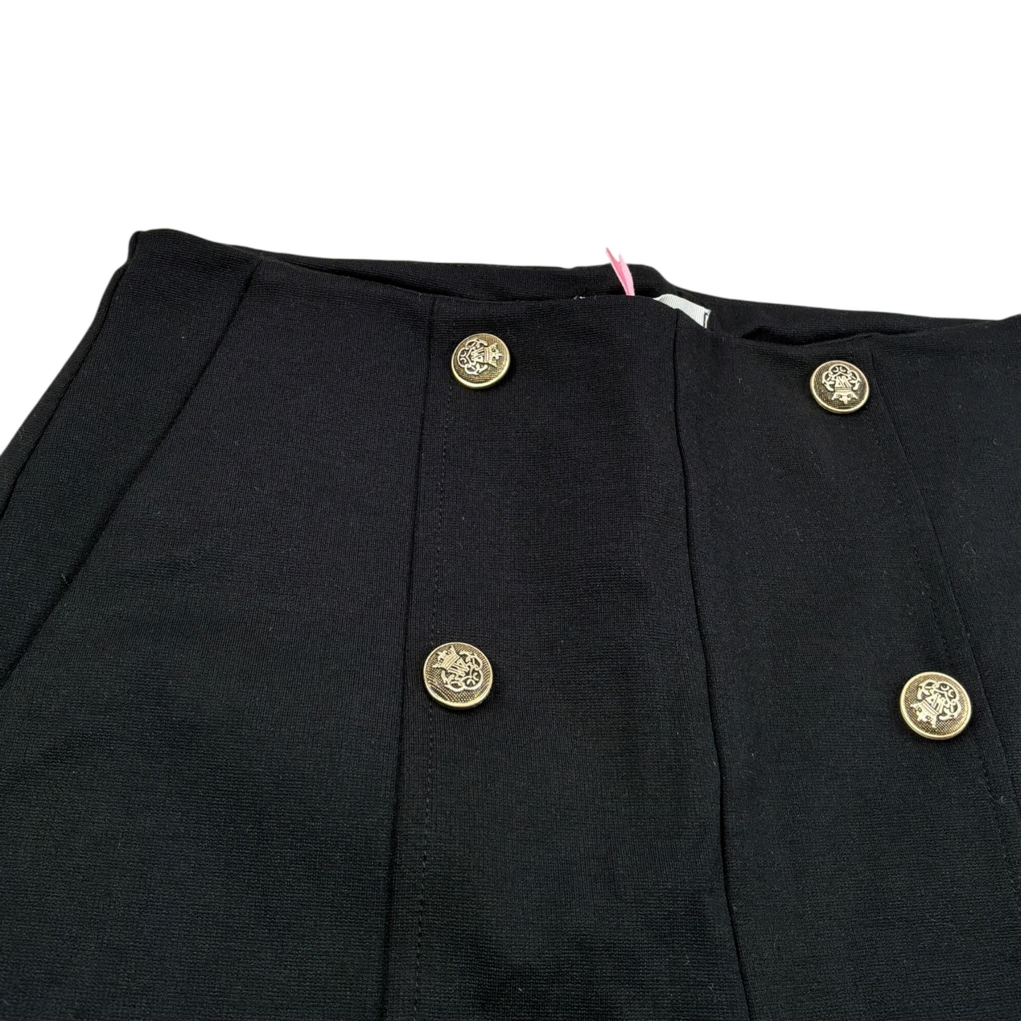 Vicolo Short tinta unita con Bottoni In Contrasto Nero per Bambina 142PO859 NERO VICOLO 