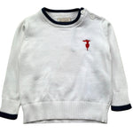 Trussardi Maglia Girocollo Tinta Unita per Neonato TIP26004MA BIANCO TRUSSARDI 