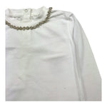 U+è BY MISS GRANT shirt tinta unita girocollo cn strass Bianco per Neonata UE1569N BIANCO U+è BY MISS GRANT 