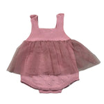 Cnd Pagliaccetto Tinta Unita con Tulle per Neonata 55937010 ROSA CND 