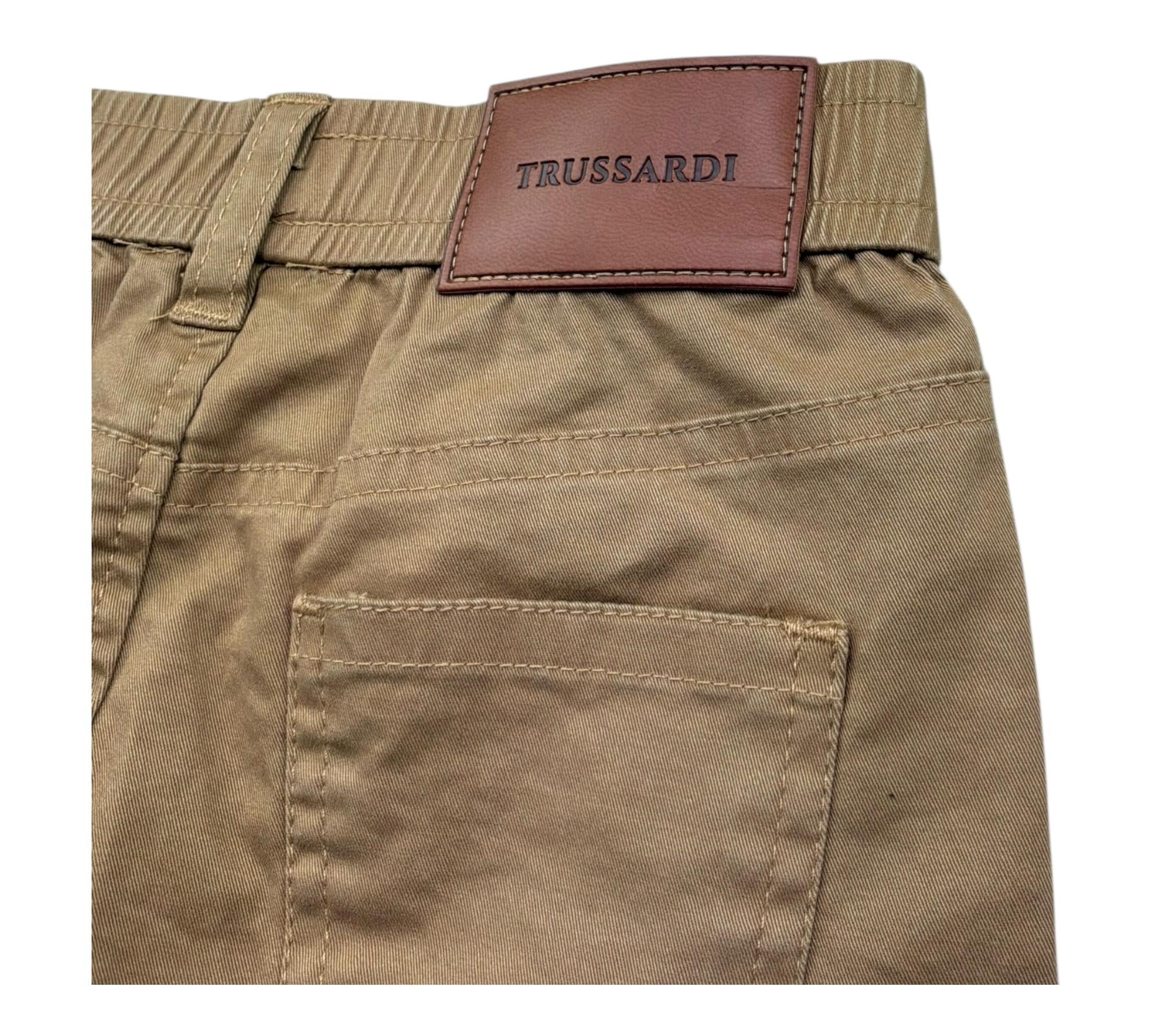 Trussardi Bermuda Tinta Unita con Elsastico In Vita per Neonato TIP26074BE MARRONE TRUSSARDI 