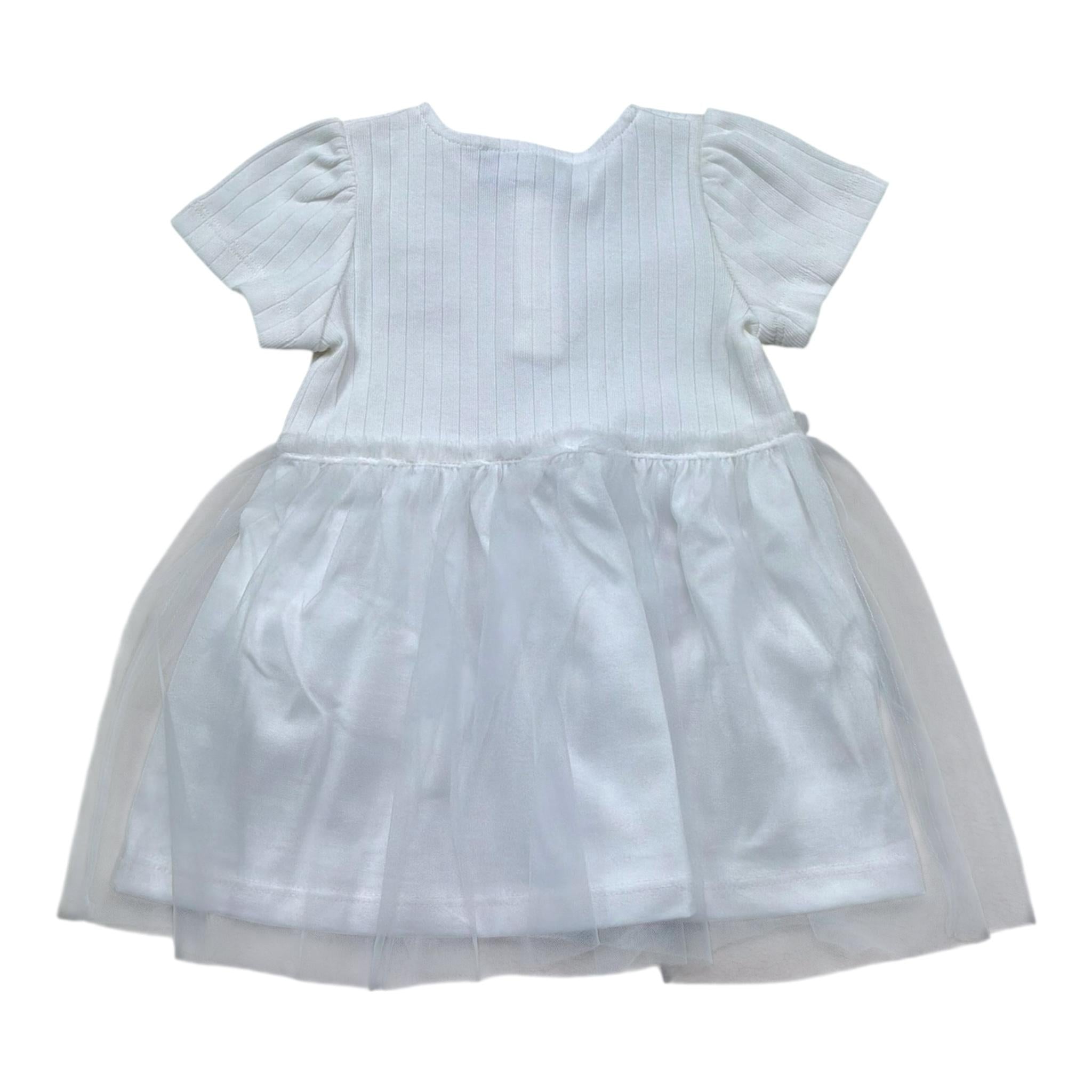 Moschino Abito Tinta Unita Mezza Manica per Neonata MDV0DB BIANCO MOSCHINO 