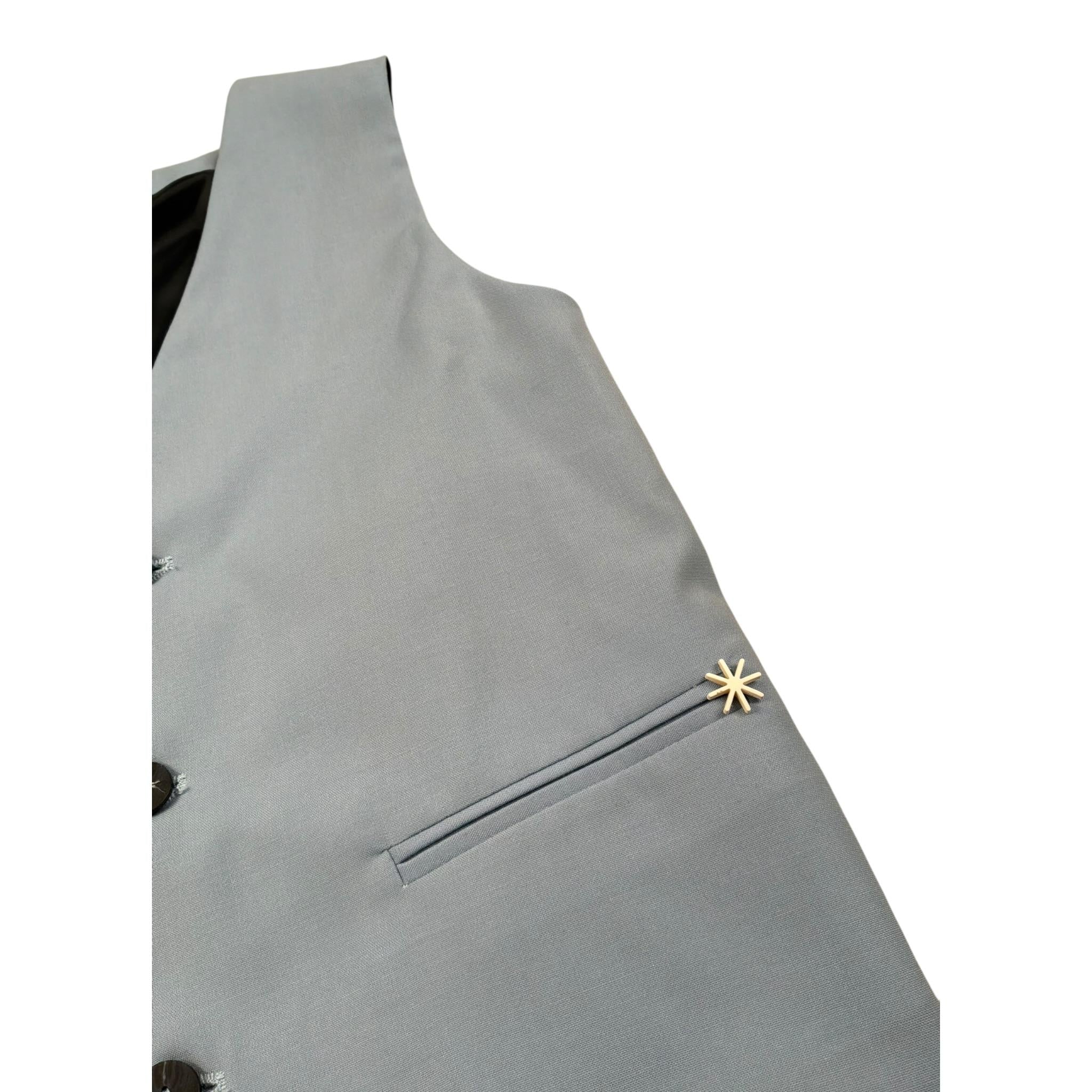 Manuel Ritz Gilet Tinta Unita con Bottoni per Bambino MR2892 AZZURRO MANUEL RITZ 