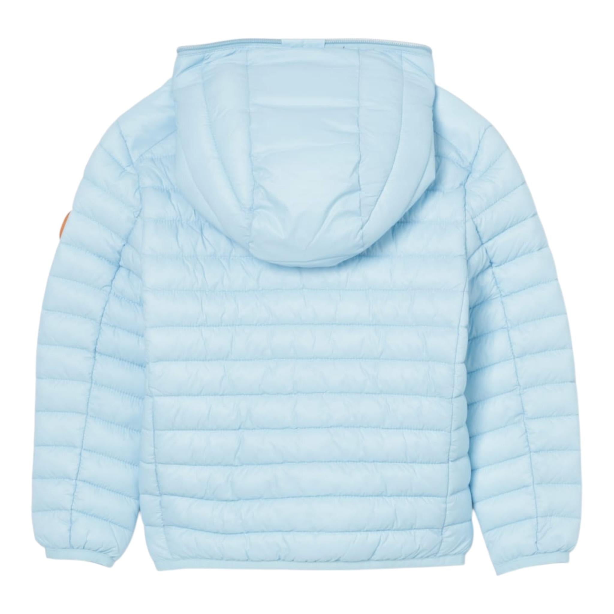 Save The Duck Giubbino Tinta Unita con Zip E Cappuccio per Neonato J30650 AZZURRO SAVE THE DUCK 