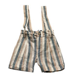 Never Too Bermuda Con Bretelle Fantasia A Righe Multicolor Per Neonato