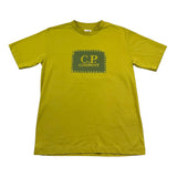 C.P. Company T-Shirt Girocollo Tinta Unita con Stampa per Bambino C7M008 VERDE C.P. COMPANY 