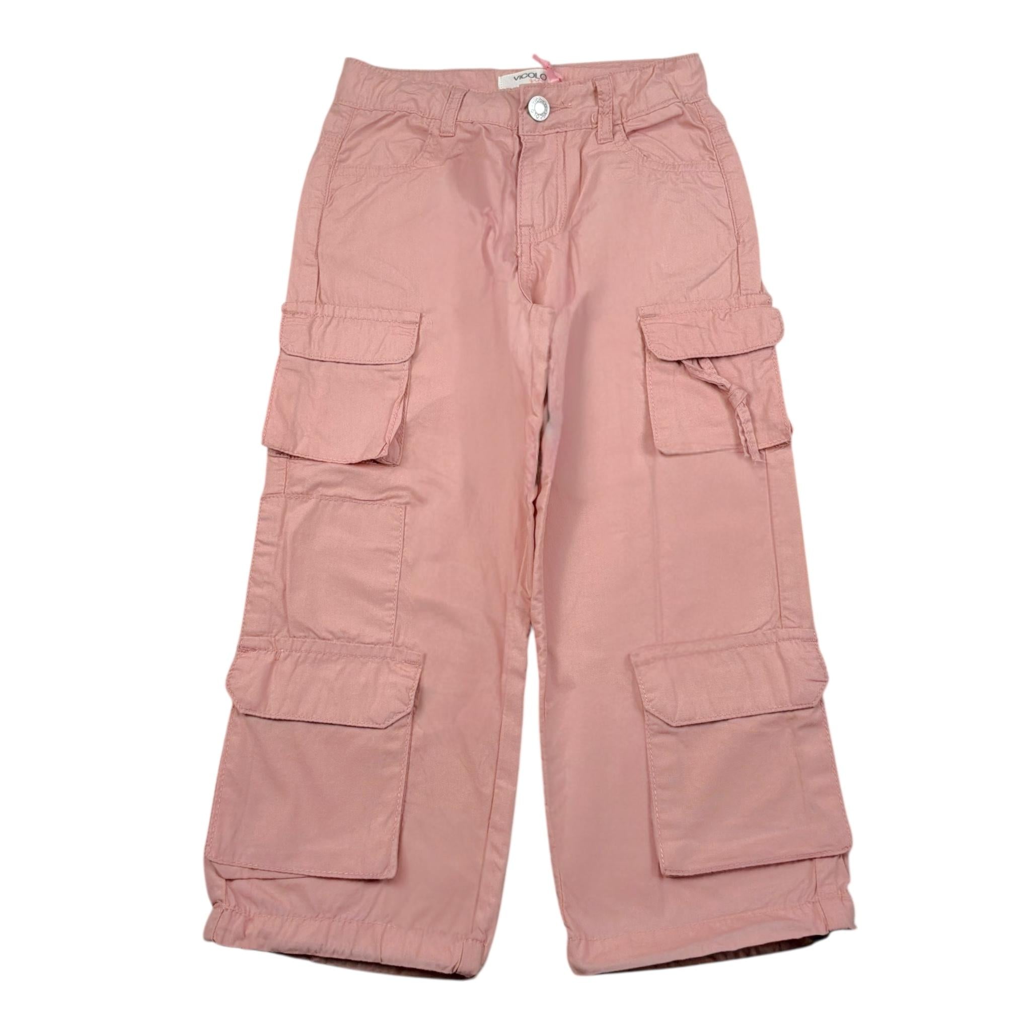 Vicolo Pantalone Tinta Unita con Elastico In Vita per Bambina 3145P00238 ROSA VICOLO 