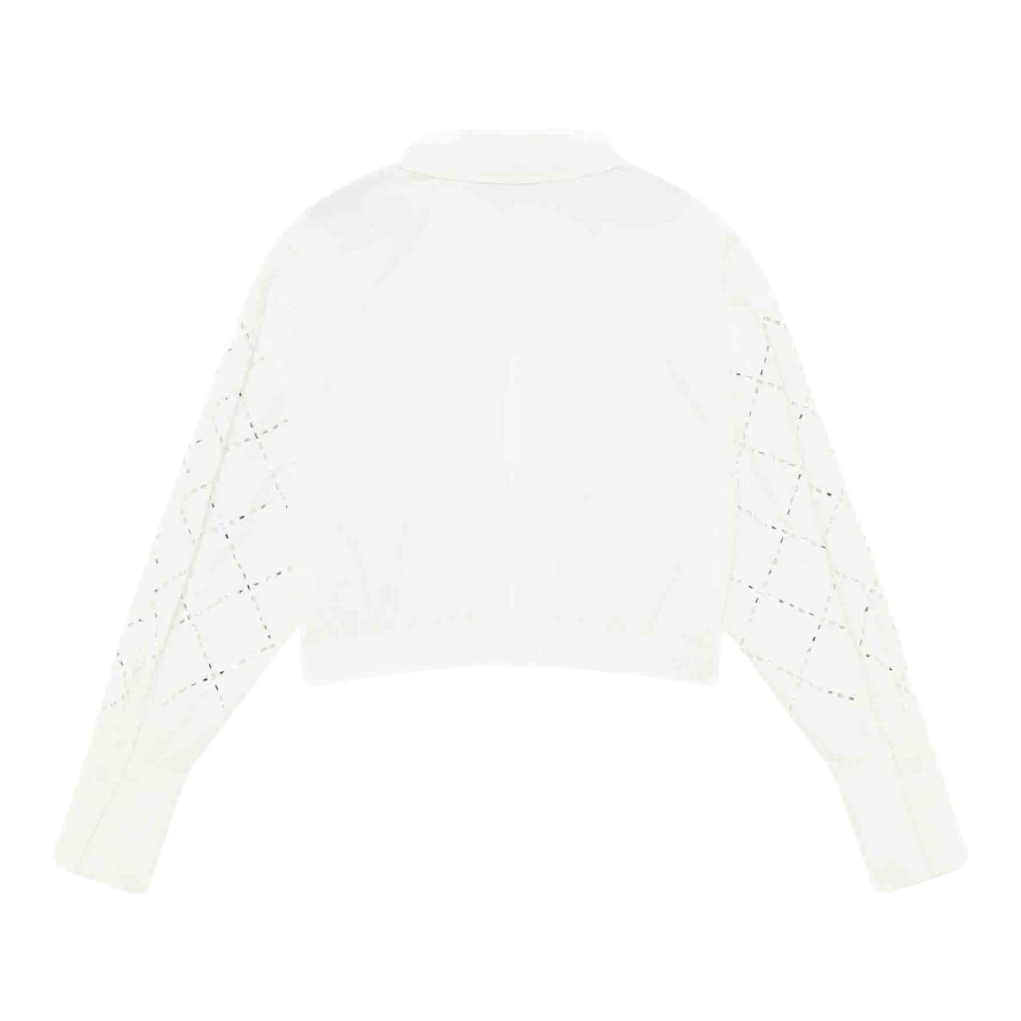 Patrizia Pepe Camicia Manica Lunga Tinta Unita con Brillantini per Bambina 7C0254 BIANCO PATRIZIA PEPE 