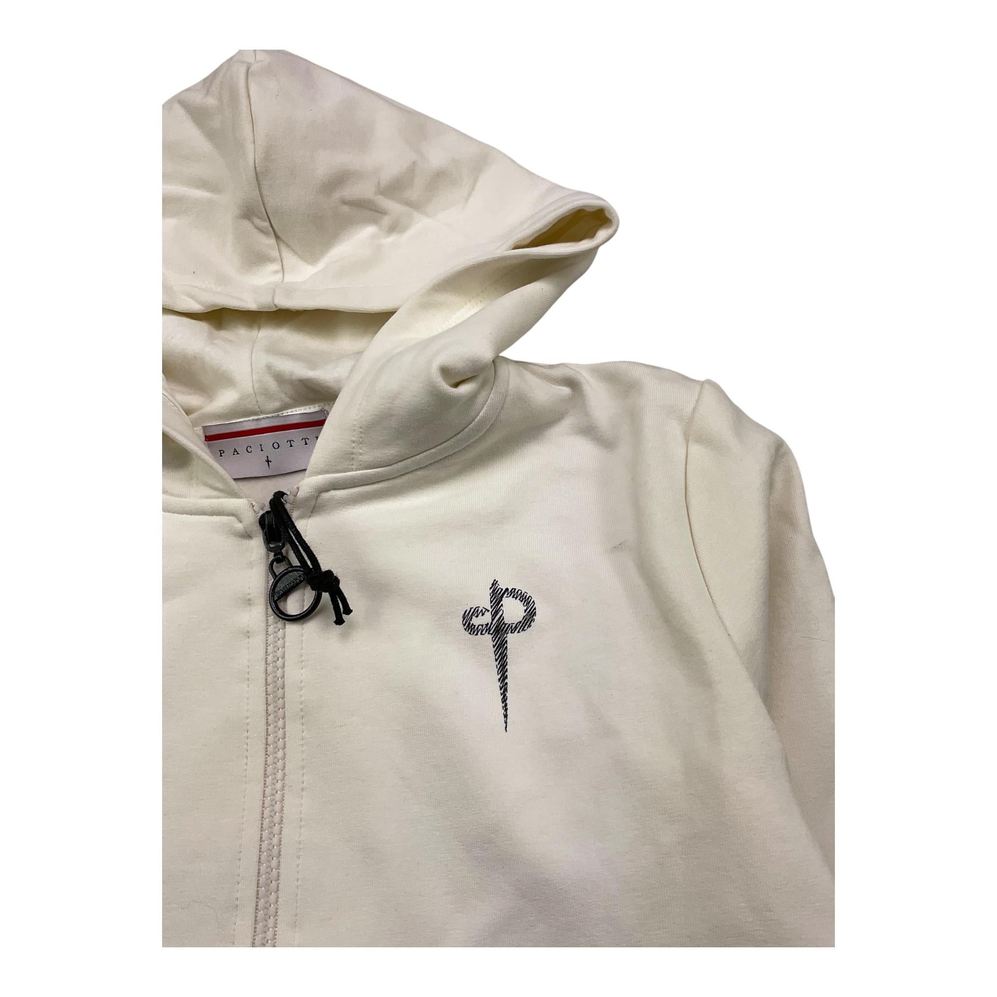 CESARE PACIOTTI felpa cn zip e cappuccio tinta unita Panna per Bambino COMP5314JJ PANNA CESARE PACIOTTI 