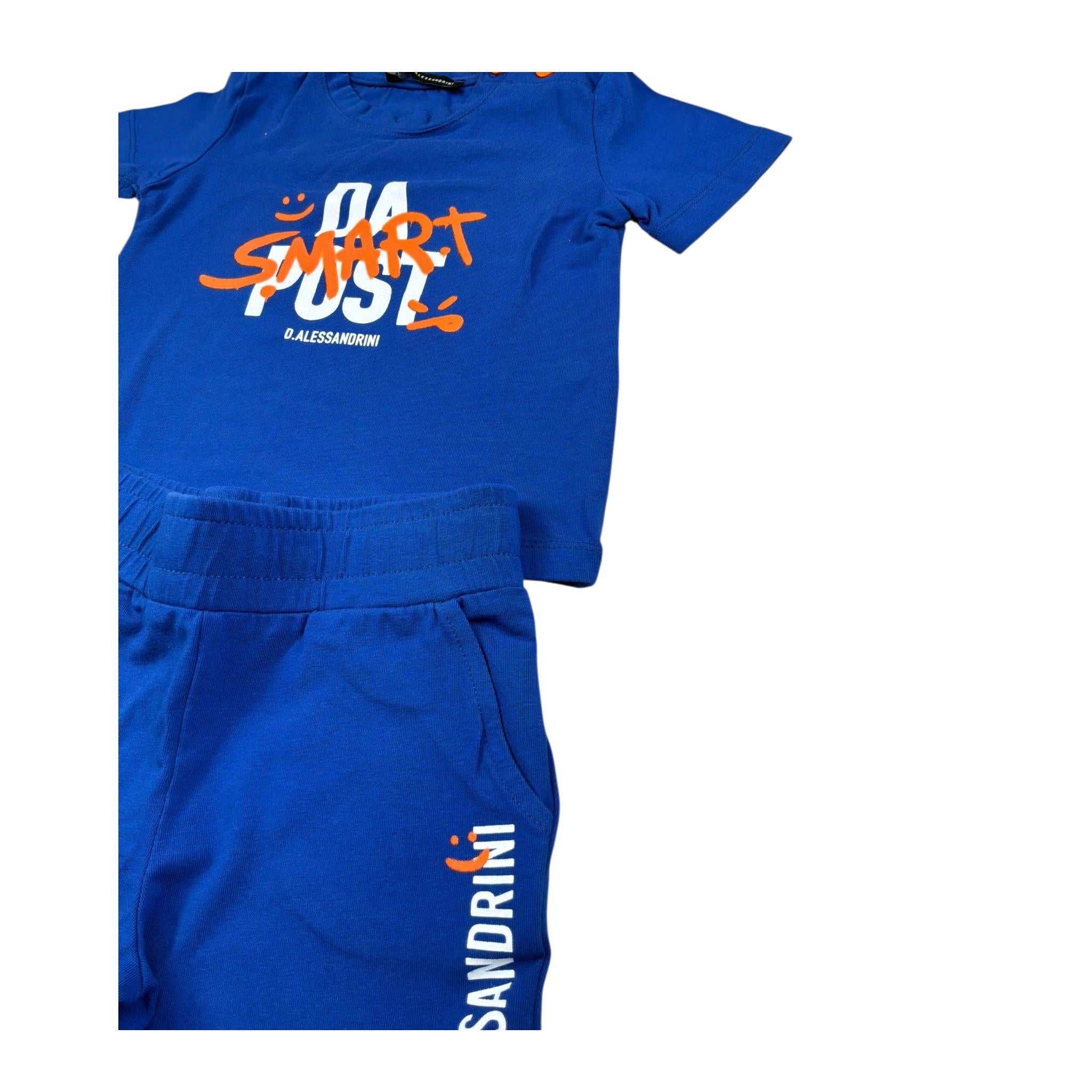 Daniele Alessandrini Completo Tinta Unita T-Shirt-Bermuda per Neonato 1296K00282X COBALTO DANIELE ALESSANDRINI 