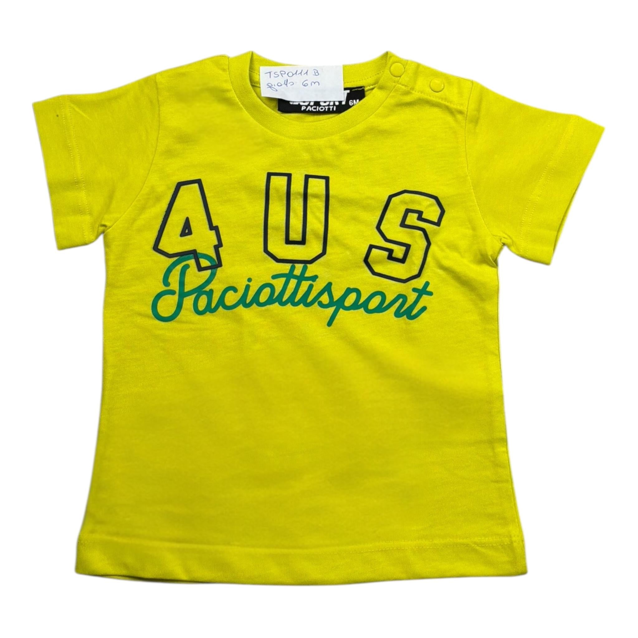 Cesare Paciotti T-Shirt Girocollo Tinta Unita con Stampa per Neonato TSP0111B GIALL CESARE PACIOTTI 