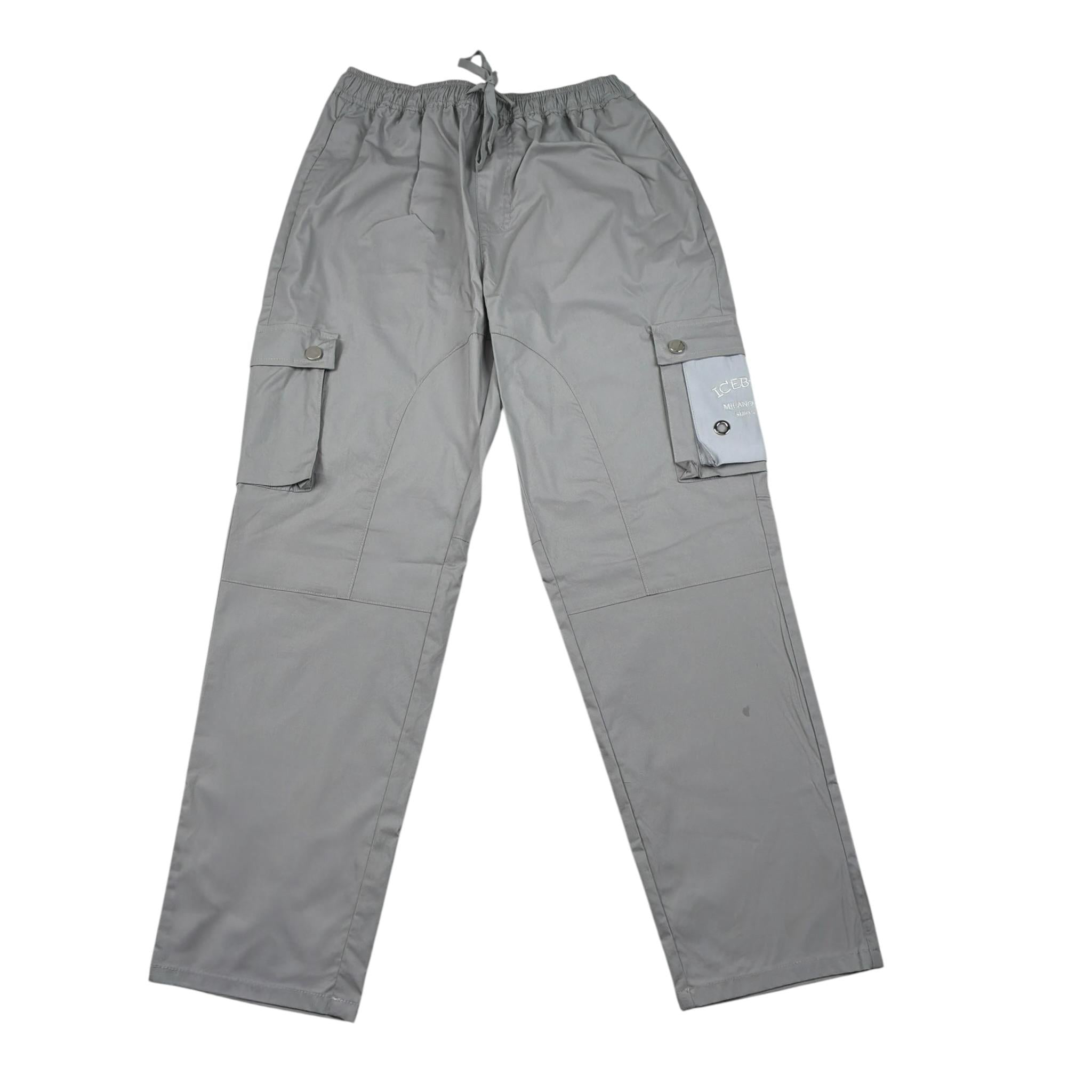 Iceberg Pantalone tinta unita con Elastico In Vita Grigio per Bambino PTICE5105J GRIGIO ICEBERG 