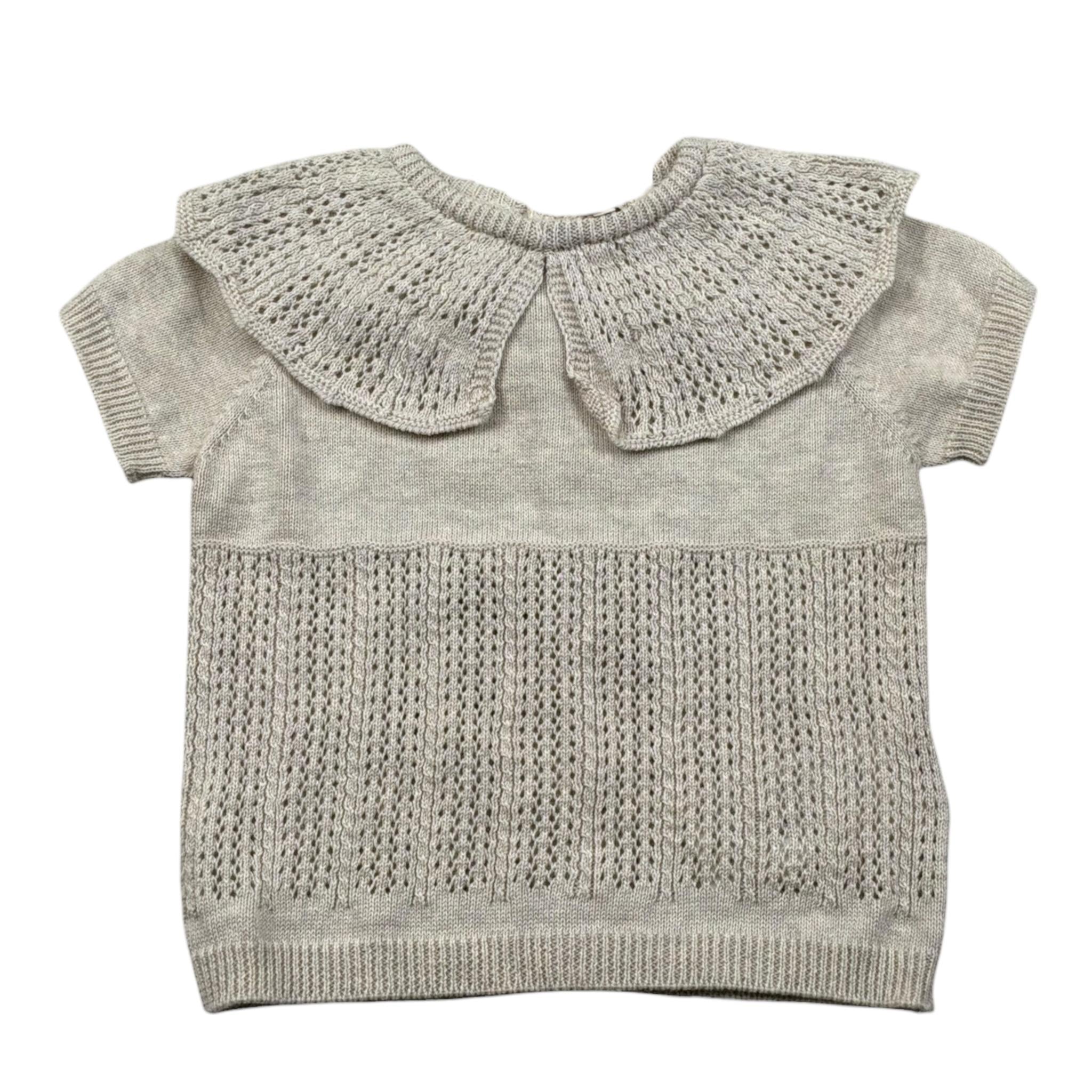 Wedoble T-Shirt Tinta Unita con Colletto Traforato per Neonata V2506302B BEIGE WEDOBLE 