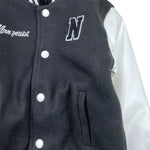 NEVER TOO giubbino modello college bicolore con maniche in contrasto Bianco/nero per Bambino NT1810B BIANCO/NERO NEVER TOO 