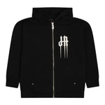 JOHN RICHMOND felpa con zip e cappuccio tinta unita con stampa Nero per Bambino RBA24020FEXX NERO JOHN RICHMOND 