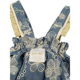 Coco' Et Mama' Salopette Tinta Unita con Ricami per Neonata MAIA AZZURRO COCO' ET MAMA' 