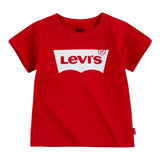 Levi'S T-Shirt Girocollo Tinta Unita con Logo per Neonato 6E8157XXX ROSSO LEVI'S 
