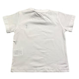 Cesare Paciotti T-Shirt Girocollo Tinta Unita Con Stampa In Contrasto Bianco Per Neonato